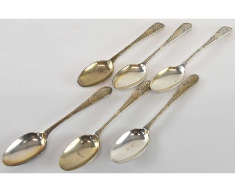 COOPER BROTHERS &amp; SONS LTD; a set of six Edward VII hallmarked silver coffee spoons, Sheffield 1907, combined approx 2.45