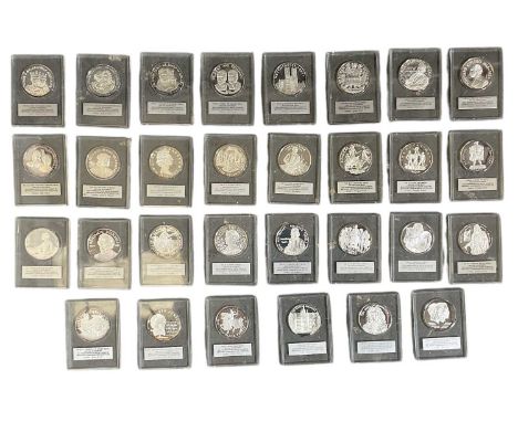 BRITANNIA COMMEMORATIVE SOCIETY LTD; a collection of thirty 999 fine silver proof encapsulated coins, including Richard III m