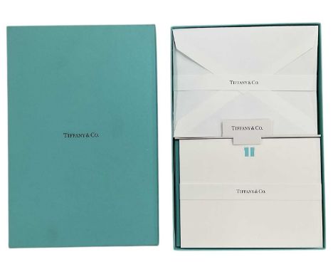 TIFFANY &amp; CO; a boxed set of gift cards and envelopes.