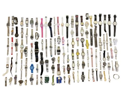 A large quantity of assorted lady's and gentleman's wristwatches, including Bench, Swiss Hunter, Sekonda, Next, Fred Bennett,