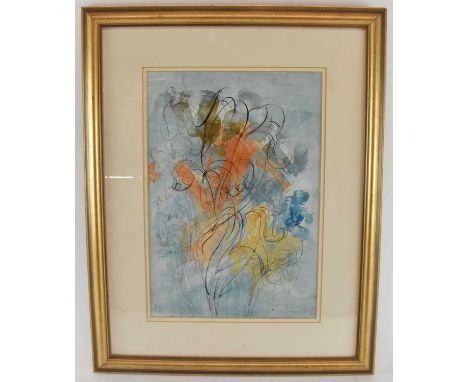 † FREDERICK DONALD BLAKE (1908-1997); pastel and gouache, 'Floral Extravaganza', signed lower right and inscribed with title 