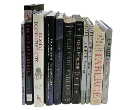 A collection of six books relating to Fabergé, including 'Carl Fabergé' by A Kenneth Snowman, signed on a piece of paper encl
