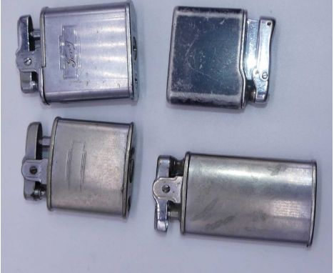 An Art Deco Ronson Whirlwind pocket cigarette lighter, engraved "Tony", together with two other Ronson pocket cigarette light