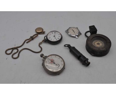 A collection of miscellaneous items to include a WWII Mk3 prismatic compass by TG Co. Ltd, London, No. B301112 dated 1944, a 
