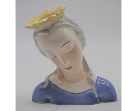 A Goldscheider earthenware bust of Madonna, height 17.5cm