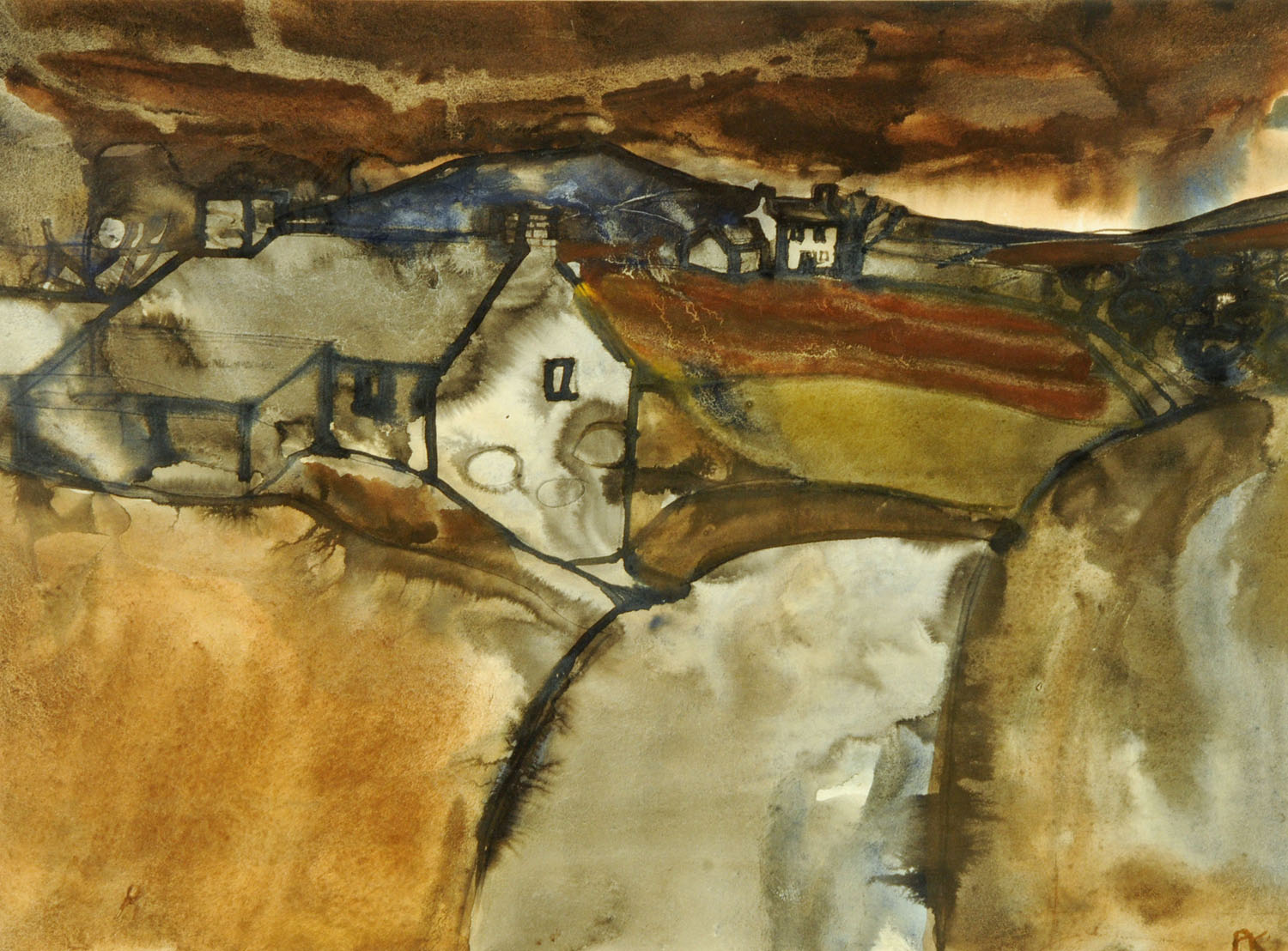 Percy Kelly, watercolour, 