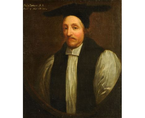 17th century English School, oil painting on canvas, portrait of Philip Tenison (1612-1661) Archdeacon of Norfolk.  91 cm x 7