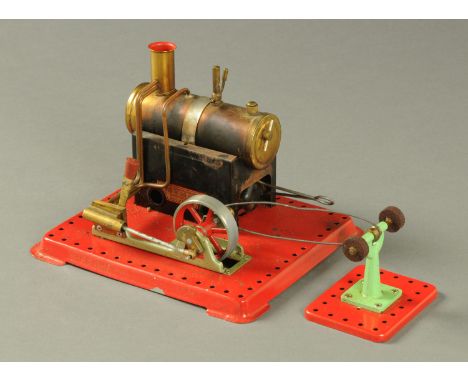 A Mamod stationary steam engine, with grinding pulley.  