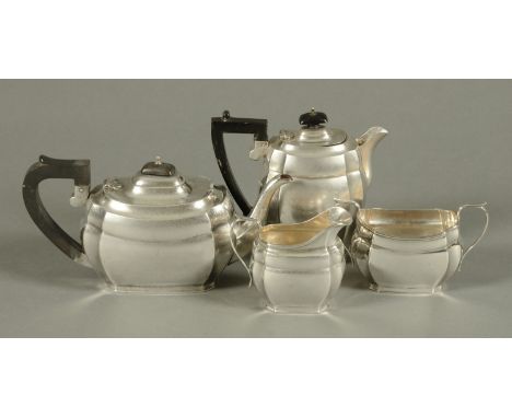 A four piece silver tea service, Chester 1938, 1631 grams gross (see illustration).