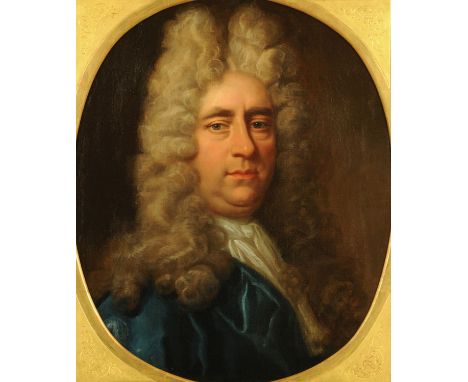 Jonathan Richardson (The Elder 1665-1745), oil painting on canvas, oval portrait of Sir Robert Walpole (1676-1745).  69 cm x 