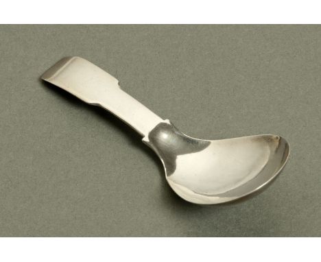 A silver caddy spoon, Birmingham 1832, maker GU.