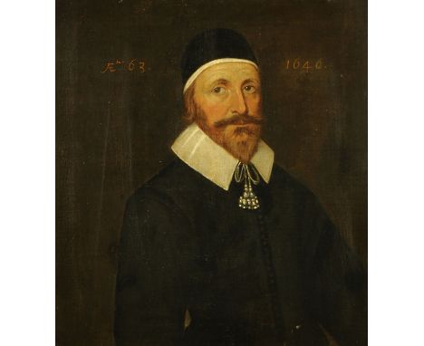 17th century English School, oil painting on canvas, portrait of Doctor John Williams (1582-1650), Archbishop of York.  66 cm