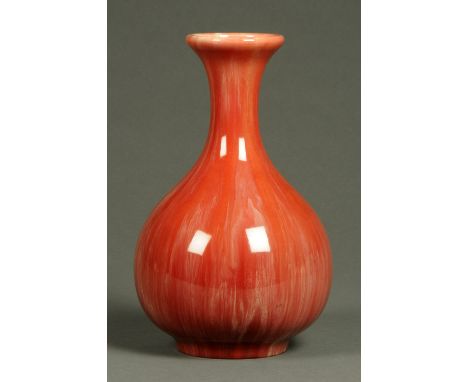 A Pilkington's Lancastrian vase, pink.  Height 30 cm (see illustration). CONDITION REPORT: The vase is in generally very good