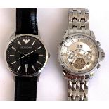 Zwei Herrenarmbanduhren von André Belfort und Emporio Armani