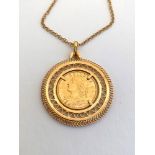 Münzanhänger mit Kette