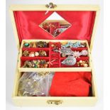 A collection of costume jewellery including vintage earrings, Moda necklace and earrings, necklaces,
