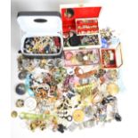 A collection of jewellery including cufflinks, studs, vintage brooches, necklaces, Sarah Coventry,
