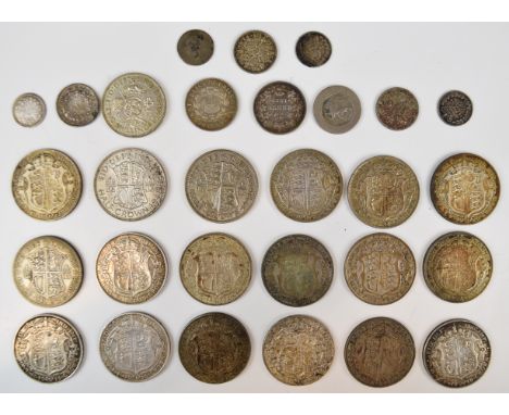 Collection of mainly UK silver coinage including approximately 213g of pre-1947, approximately 57g of pre-1920 and approximat
