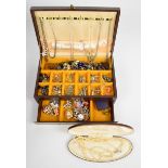 A collection of jewellery including silver chains, silver cross set with amethysts, Miracle