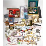 A collection of jewellery including watches, silver pendant and chain, agate brooch, Grosse