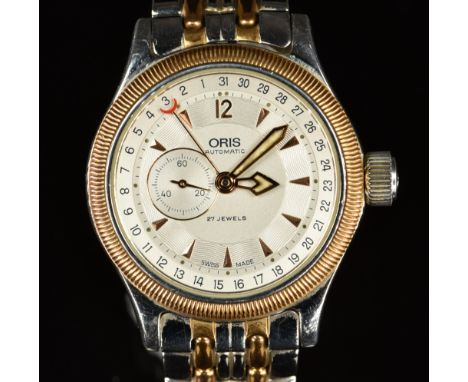 Oris Big Crown Pointer Date gentleman's automatic calendar wristwatch ref.7482B with inset subsidiary seconds dial, luminous 