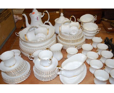 An extensive Royal Albert tea and dinner service, in the Val d'Or pattern