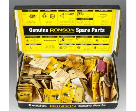 A collection of Genuine Ronson Spare Parts in original box including segments, springs etc [1 box - Q]