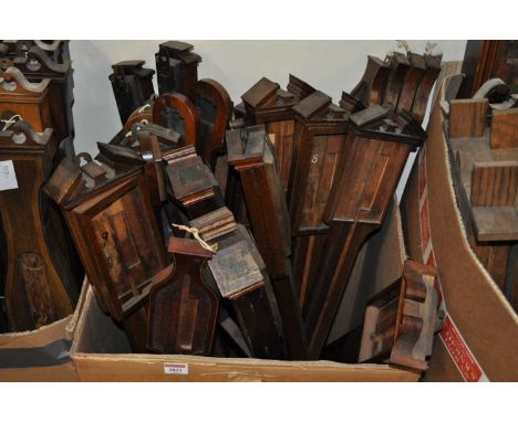 A good selection of stick barometer frames, to include inlaid examples, various shapes to include round tops and architectura