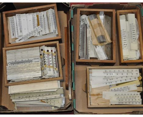 A large quantity of thermometer scales to include ivorine, glass and aluminium examples