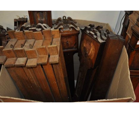 Assorted barometer cases, to include Admiral Fitzroy examples, six being in oak, two demonstration boards, three mahogany inv