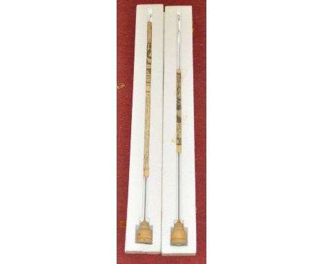 Ten individual mercury filled barometer tubes with boxwood cisterns, each in polystyrene boxesAll the same height; 86cm inclu