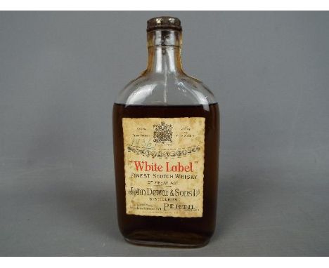 A half bottle of John Dewar &amp; Sons Ltd 'White Label' Finest Scotch Whisky Of Great Age, spring cap, likely a 1930's bottl