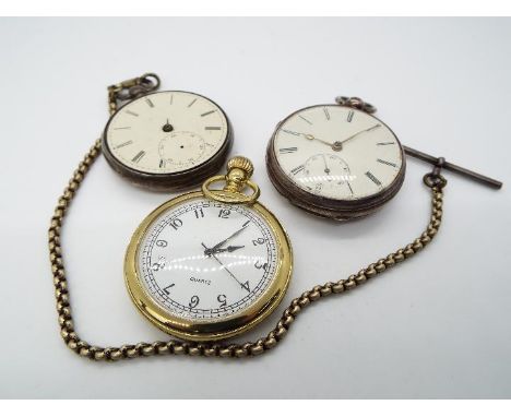 A silver cased pocket watch, Roman numerals to a white dial with subsidiary seconds dial, movement signed Joseph Wilkinson Sh