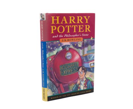 ROWLING, J. K. Harry Potter and the Philosopher's Stone, second issue bearing bookplate signed by the author in green ink on 