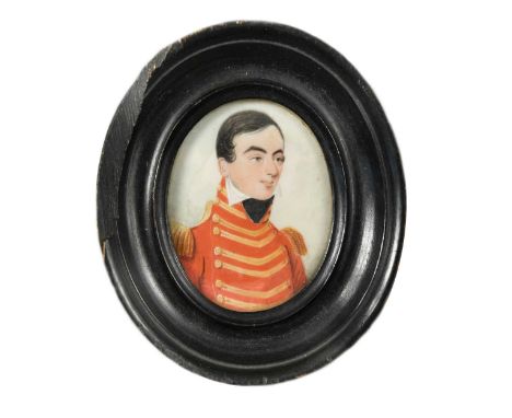 Portrait miniature of Lieutenant the Hon. Ferdinand Curzon in the uniform of a subaltern in the grenadier company of the 53rd