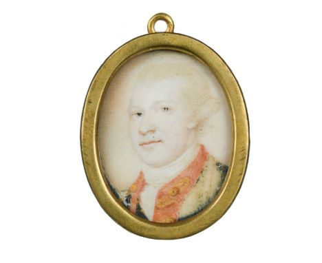 Portrait miniature of a Royal Artillery officer, c. 1780, possibly Major Stephen Payne Adye (1743-1794)watercolour on ivory3.