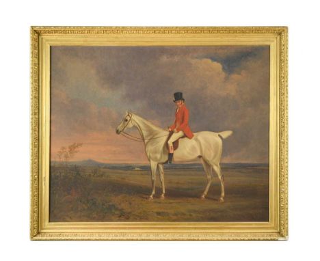 Circle of John E. Ferneley, Snr. (British, 1782-1860)Portrait of Sir Wilfrid Lawson, 2nd Bt. of Brayton (1829-1906) on horseb