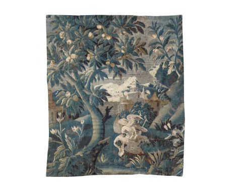 A Flemish tapestry panel, late 17th century,with birds within a landscape 190 x 160cmProvenance: Property of the late Michael