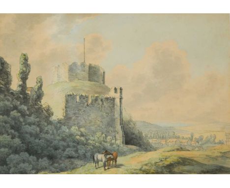 Samuel Howitt (British, 1756-1822)A view of Carisbrooke Castle, Isle of Wightsigned and dated 'Howitt. 1791.' (lower right)pe