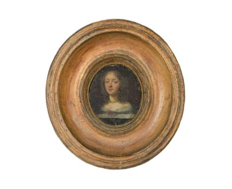 Portrait miniature of a young lady wearing a pearl necklaceoil on copper5.5 x 5cmProvenance: Property of the late Michael Ste