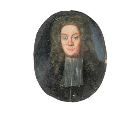 Portrait miniature of a gentleman, possibly a judgeoil on card, unframed7 x 5.5cmProvenance: Property of the late Michael Ste