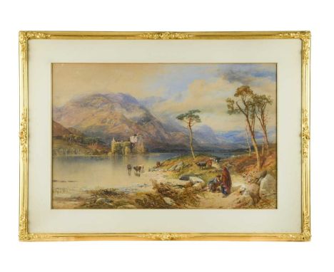 Thomas Miles Richardson Jnr., RWS (British, 1813-1890)A view of Kilchurn Castle, Loch Awe, West Scotlandsigned 'T M Richardso