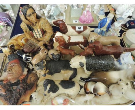 ASSORTED CERAMIC ORNAMENTS, mainly domestic animalsProvenance: private collection Flintshire
