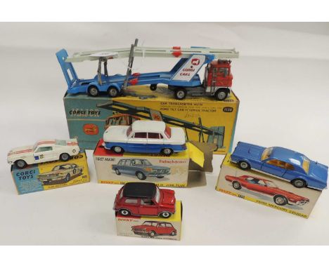 CORGI MAJOR CAR TRANSPORTER (1138) (boxed), Dinky BMW 2000 Tilux (boxed), Dinky Morris Mini-Minor (boxed), Dinky Ford Mercury