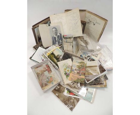 ASSORTED COLLECTABLES & EPHEMERA, including photograph album, postcards, cigarette cards, etc.Provenance: private collection 