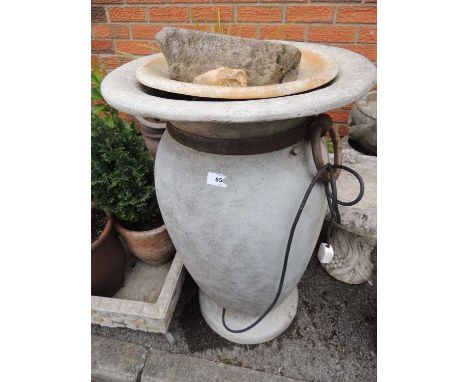 AMPHORA STYLE GARDEN WATER FEATURE, 80cms (h)Provenance: private collection Cheshire
