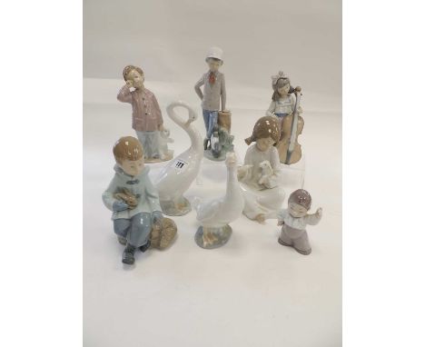 GROUP OF EIGHT NAO CERAMIC FIGURESProvenance: private collection Flintshire
