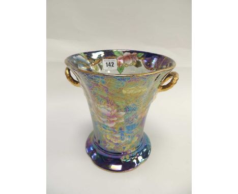 MALING PEONY LUSTRE TWIN-HANDLED VASE