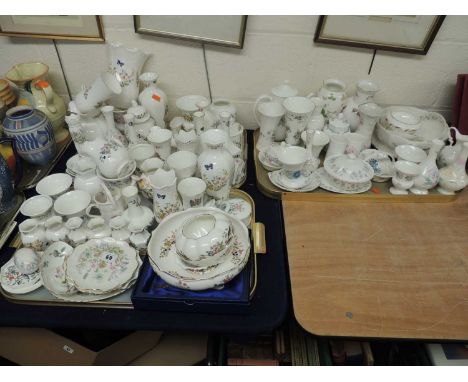 THREE TRAYS OF MAINLY AYNSLEY PEMBROKE AND OTHER FLORAL PATTERNED CHINAProvenance: private collection Flintshire