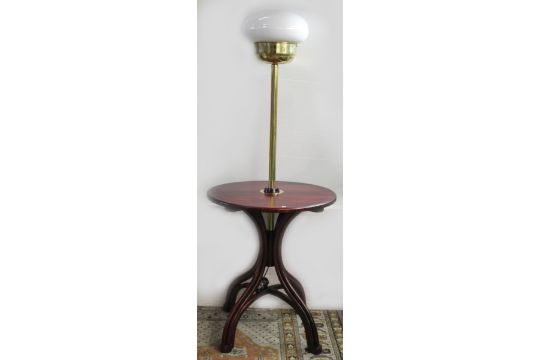 Lampen-Tisch, Jakob & Joseph Kohn, Wien, Eschen- und Buchenbugholz ...